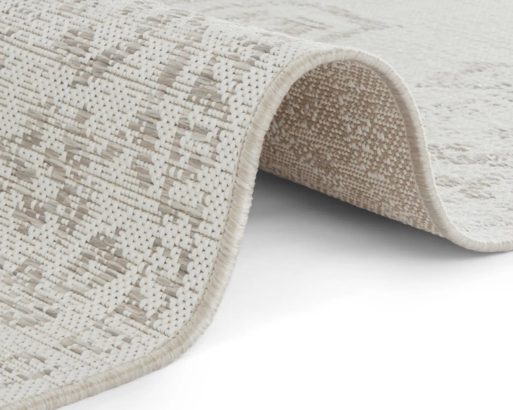 Beach 103854 Tilos Cream Beige Rug - Image 3
