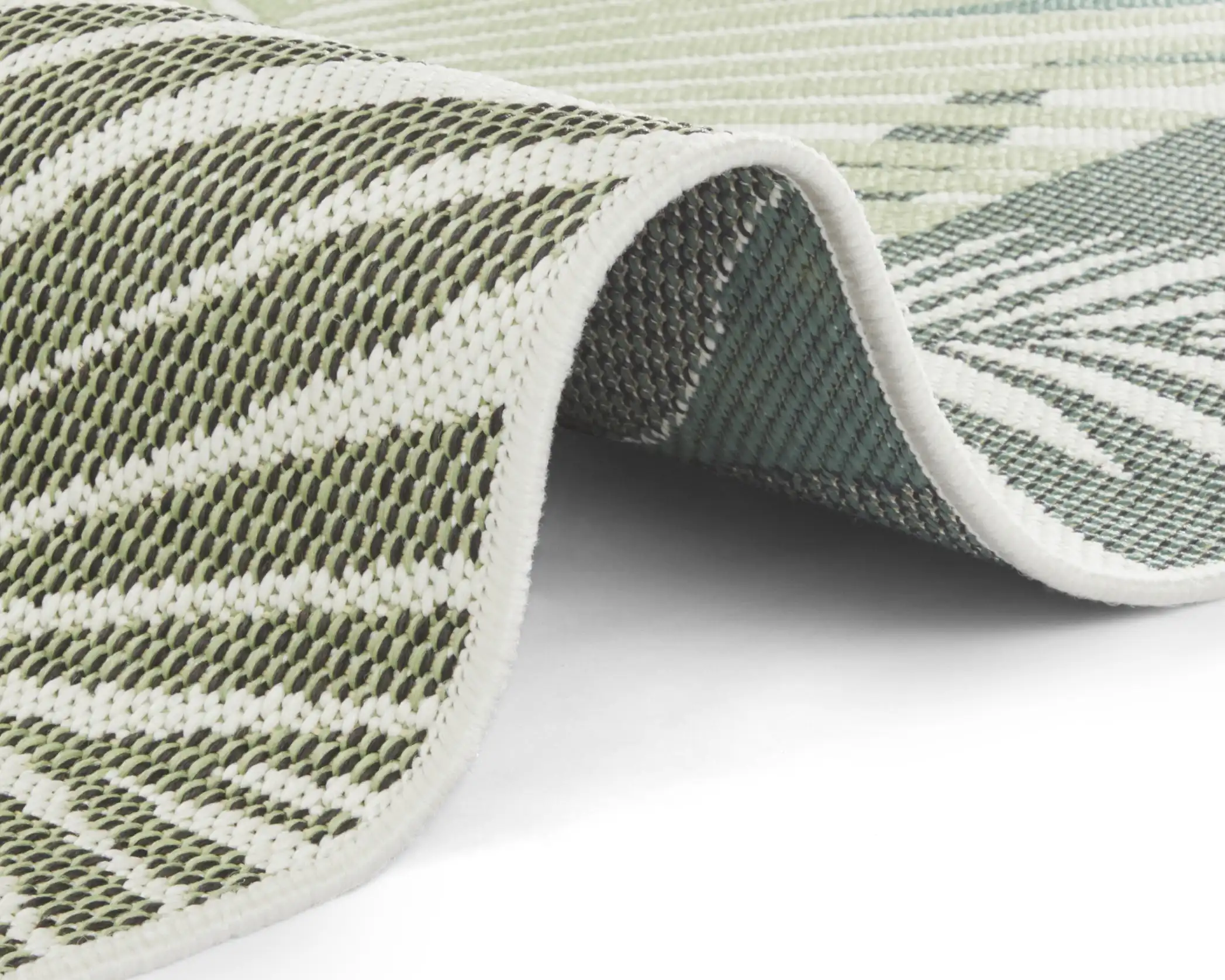 Beach 103843 Vai Green Cream Rug - Image 3