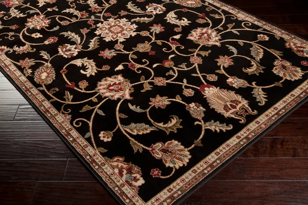 Bekuri Traditional Boho Black Rug - Image 4