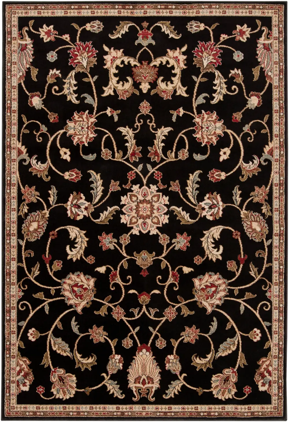 Bekuri Traditional Boho Black Rug - Image 5