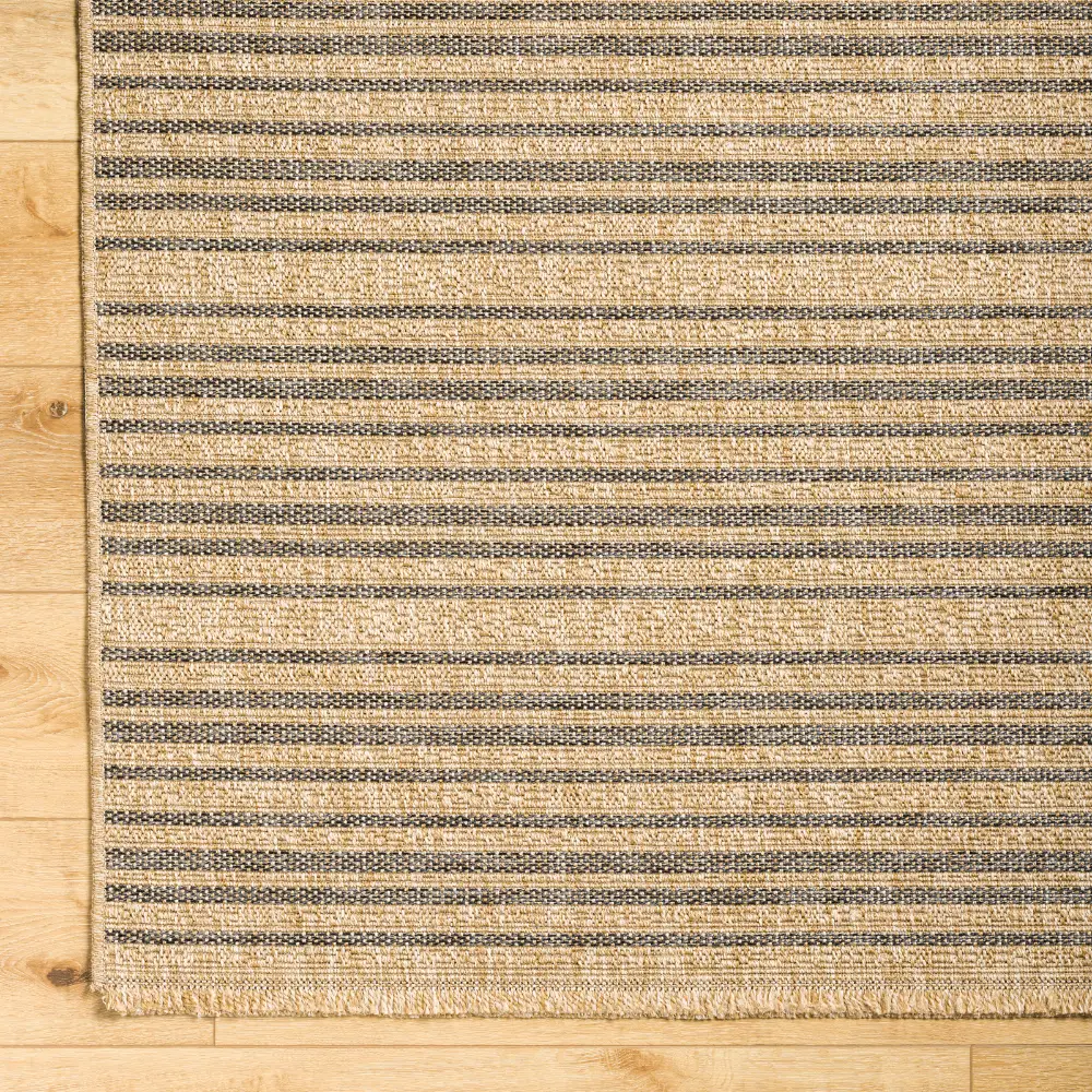 Betsy In- & Outdoor Cottage Jute-Look Brown Striped Rug - Image 5
