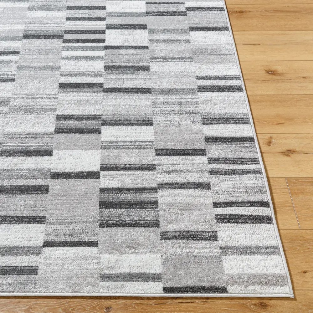 Bhaumi Scandi Modern Black Rug - Image 3