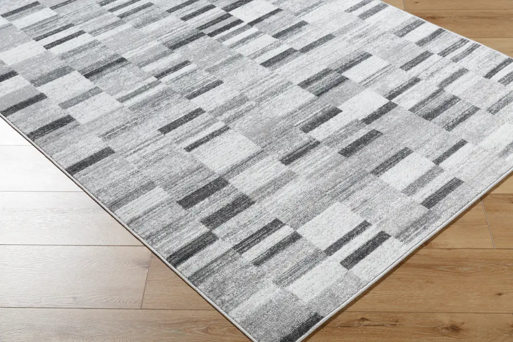 Bhaumi Scandi Modern Black Rug - Image 7