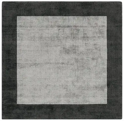 Blade Border Charcoal Silver Rug - Image 5