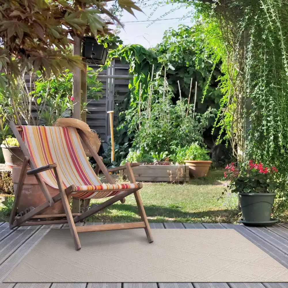 Blenheim Outdoor Cream Rug - Image 3