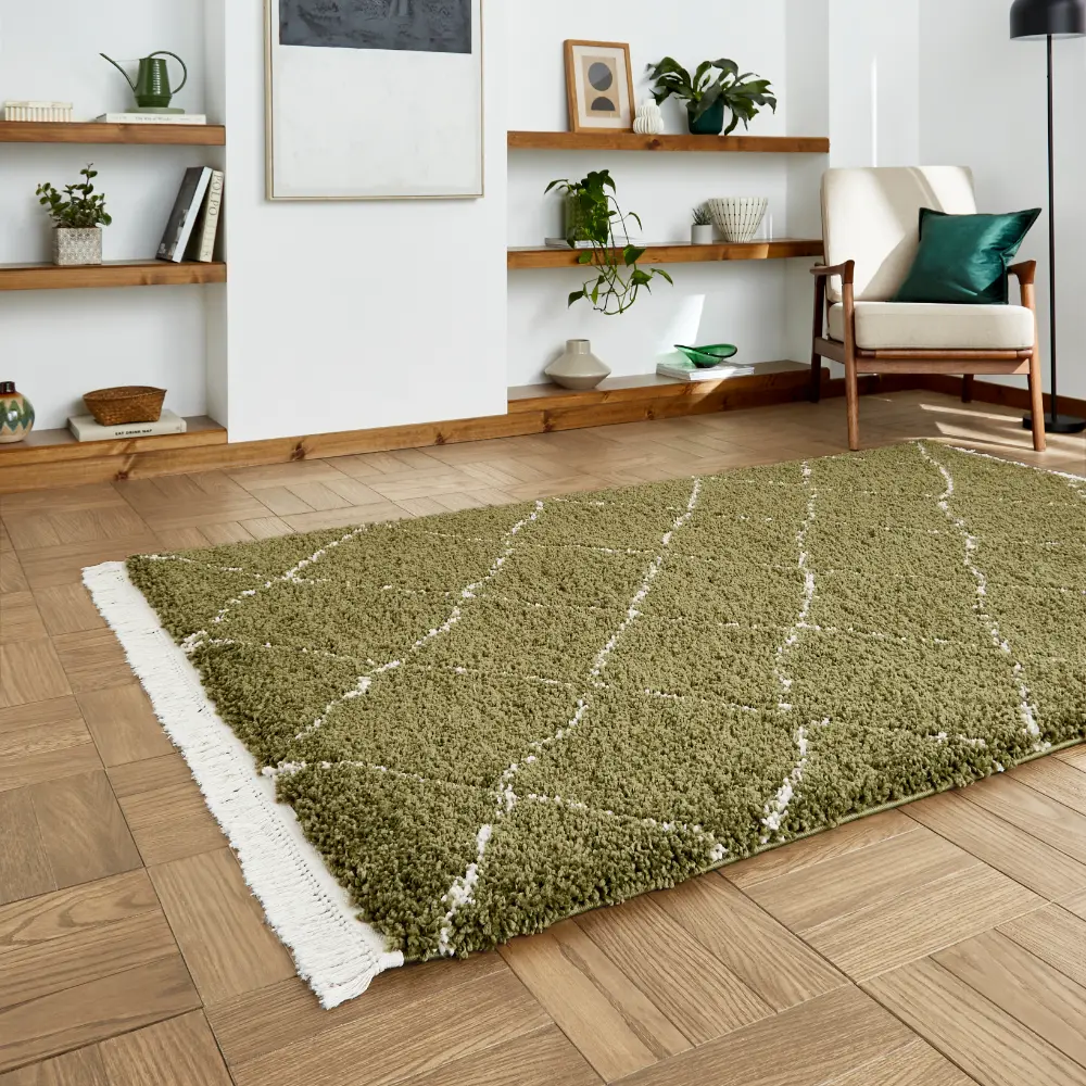 Boho 5413 Green Berber Rug - Image 2