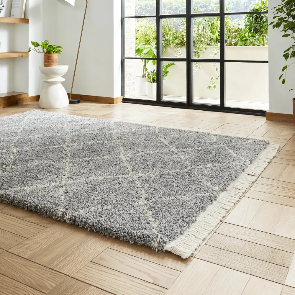 Boho 5413 Grey Berber Rug - Image 2