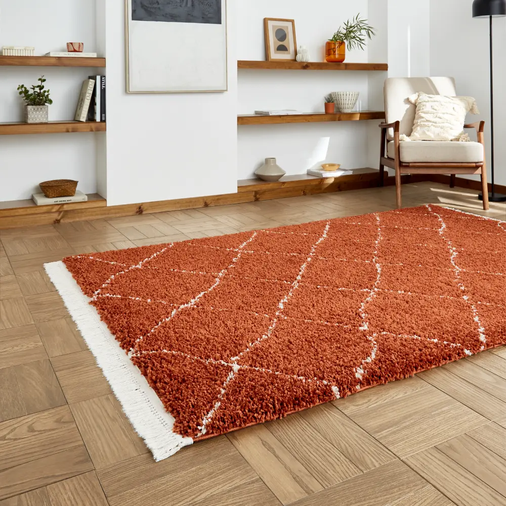 Boho 5413 Rust Berber Rug - Image 2