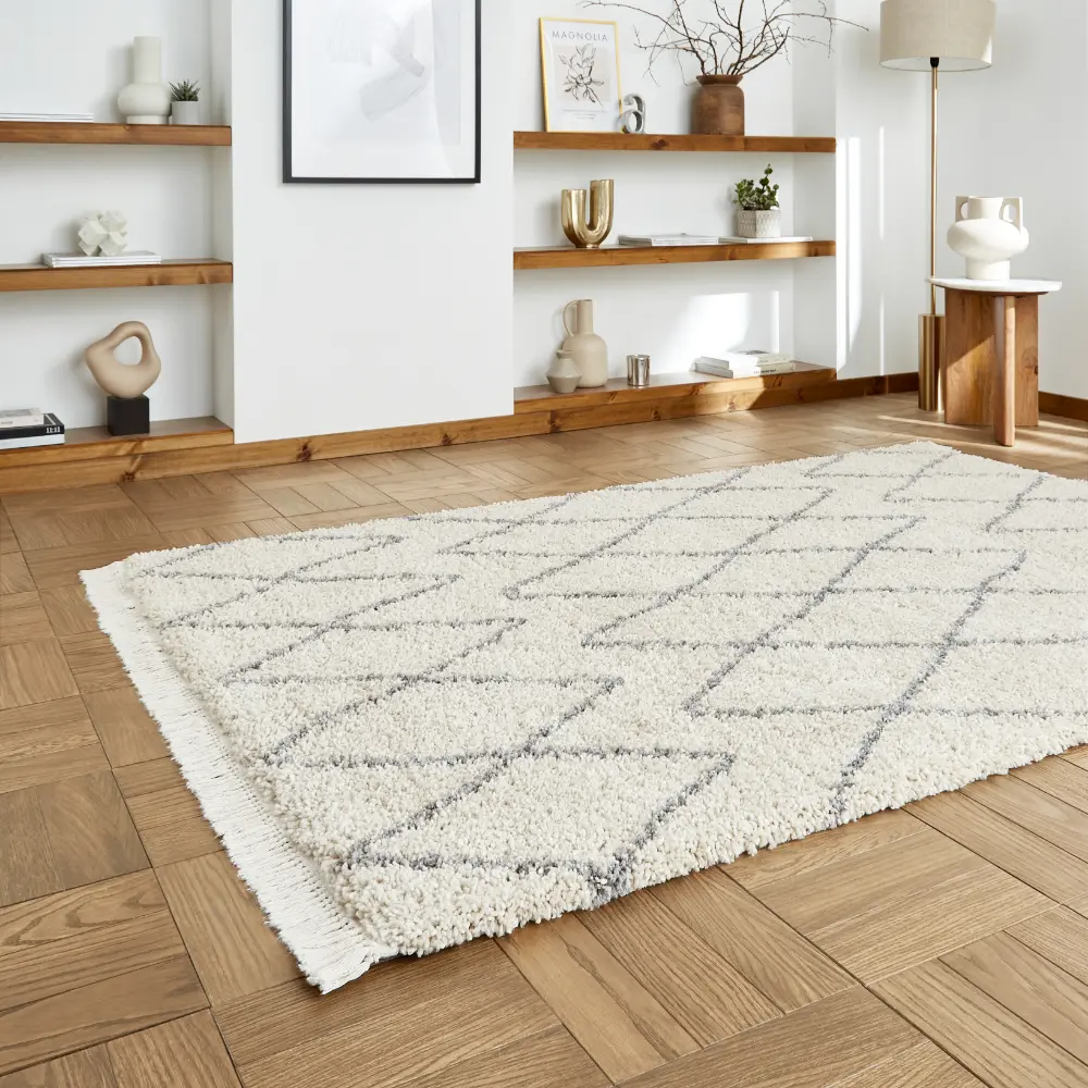 Boho 8280 Cream/Grey Berber Rug - Image 2