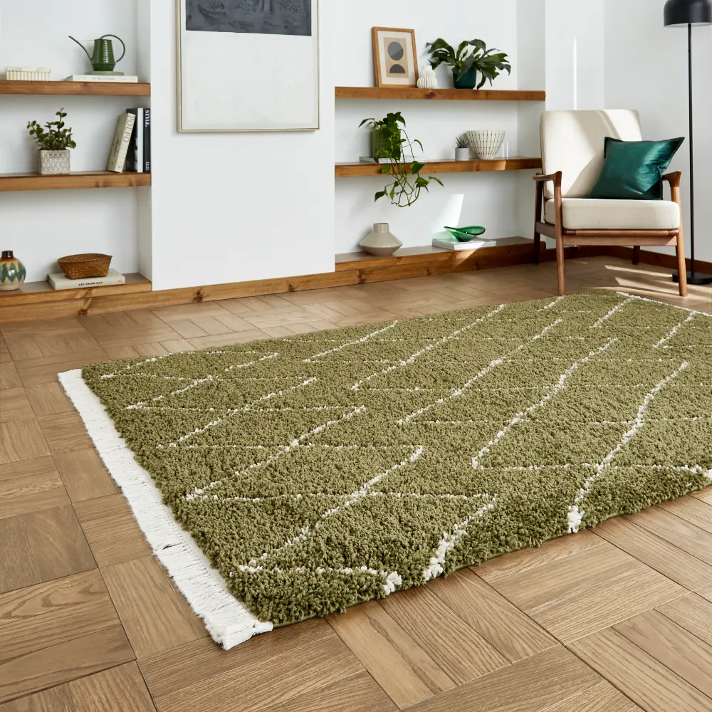 Boho 8280 Green Berber Rug - Image 2