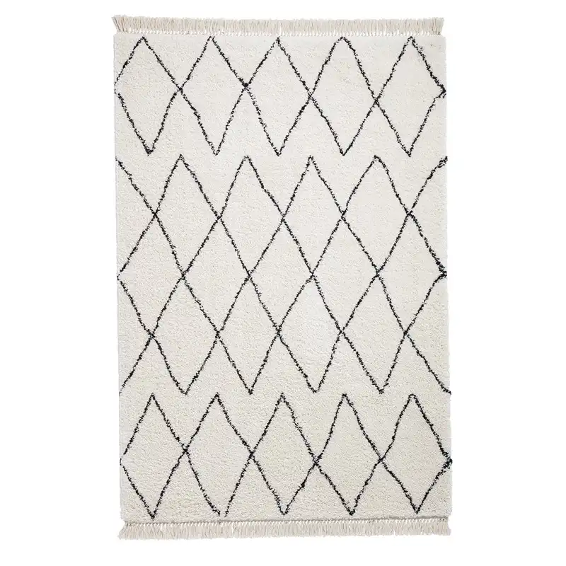 Boho 8280 White Black Rug - Image 8