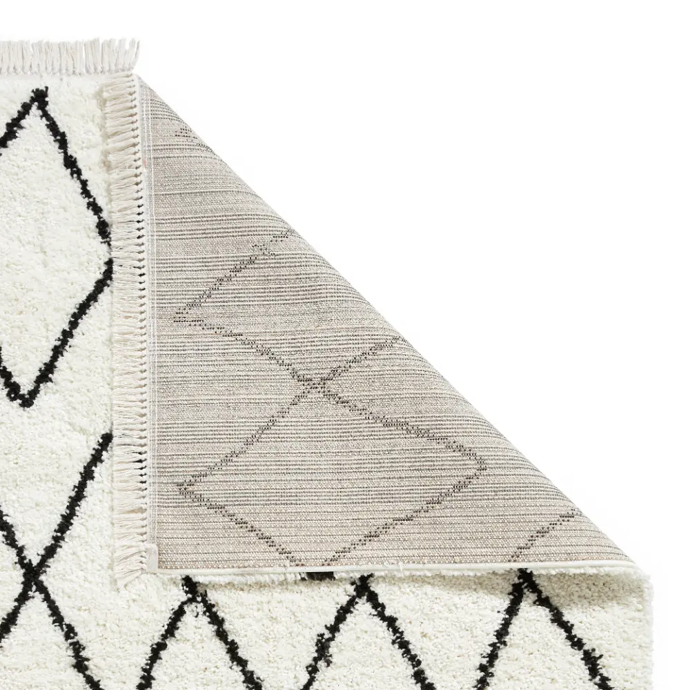 Boho 8280 White/Black Berber Rug - Image 6