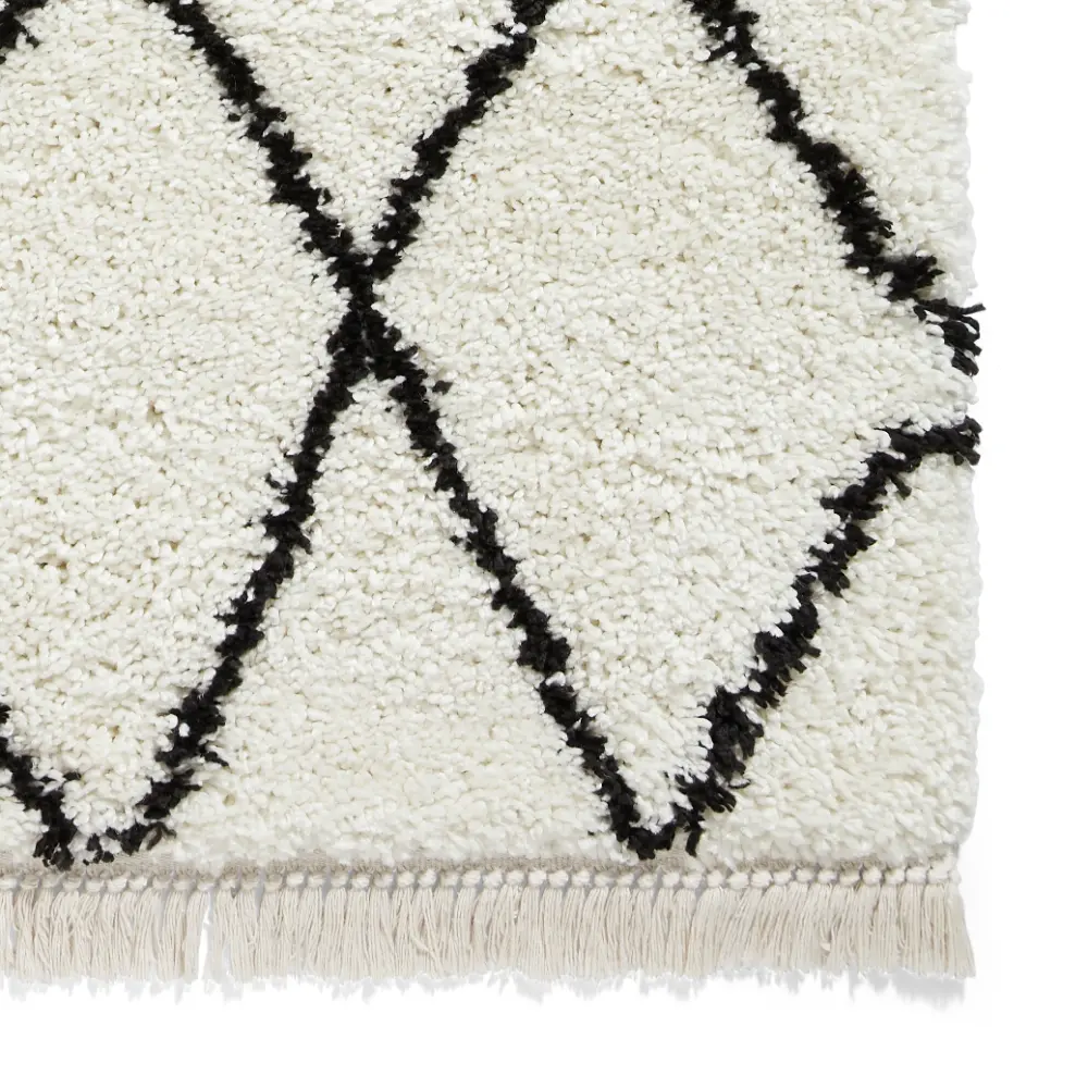 Boho 8280 White/Black Berber Rug - Image 7