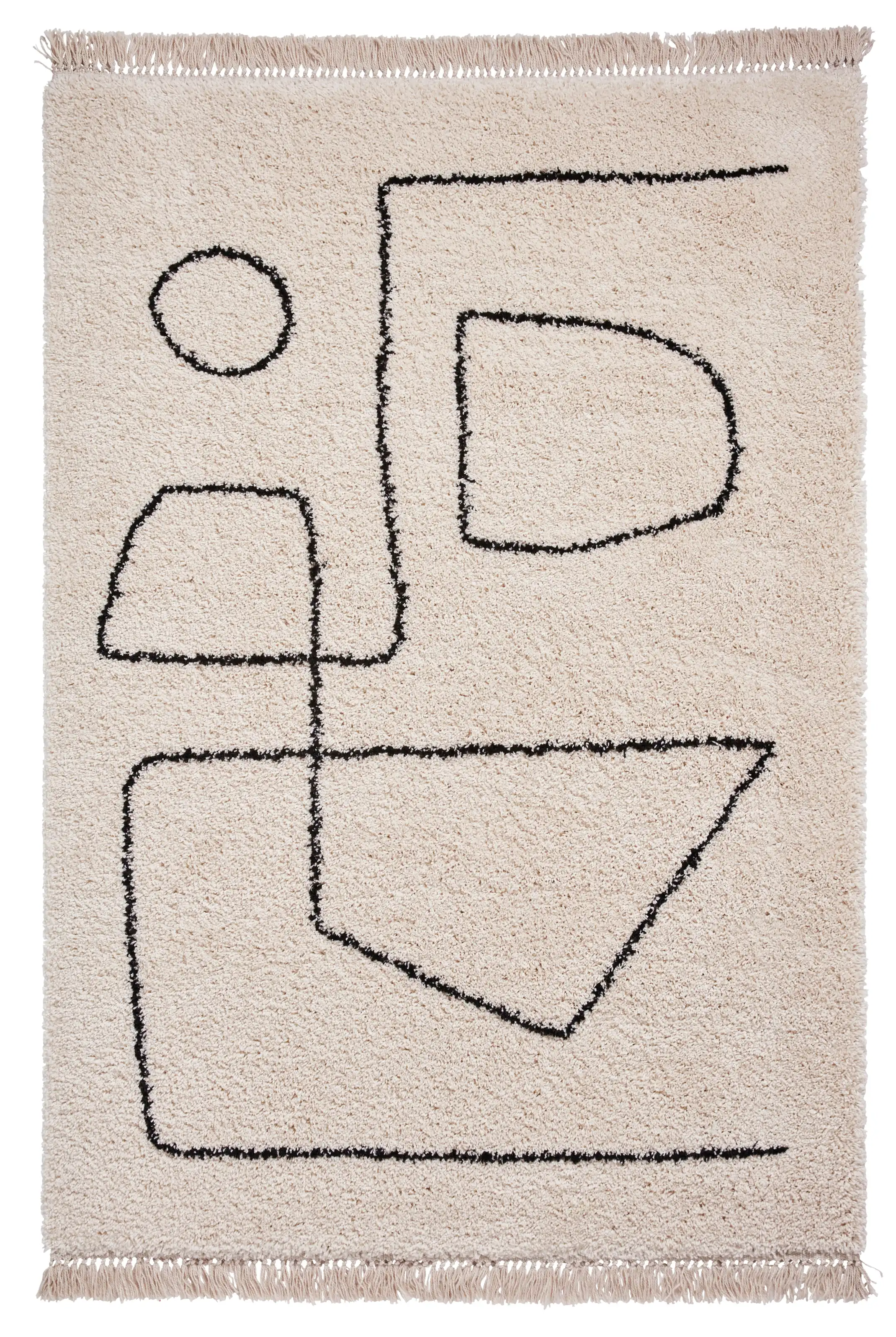 Boho A474 White Black Rug - Image 2