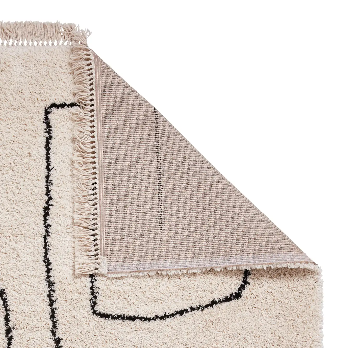 Boho A474 White Black Rug - Image 3