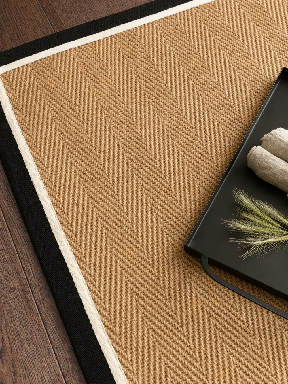 Bordo Herringbone Charcoal Cream - Image 4