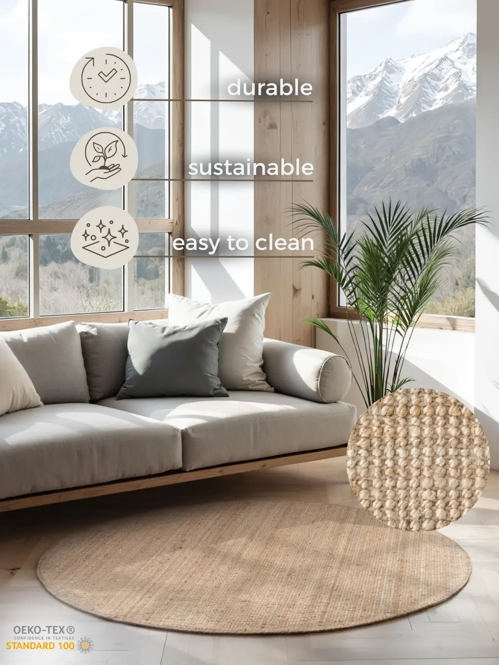 Boucle 105974 Natural Golden Rug - Image 7