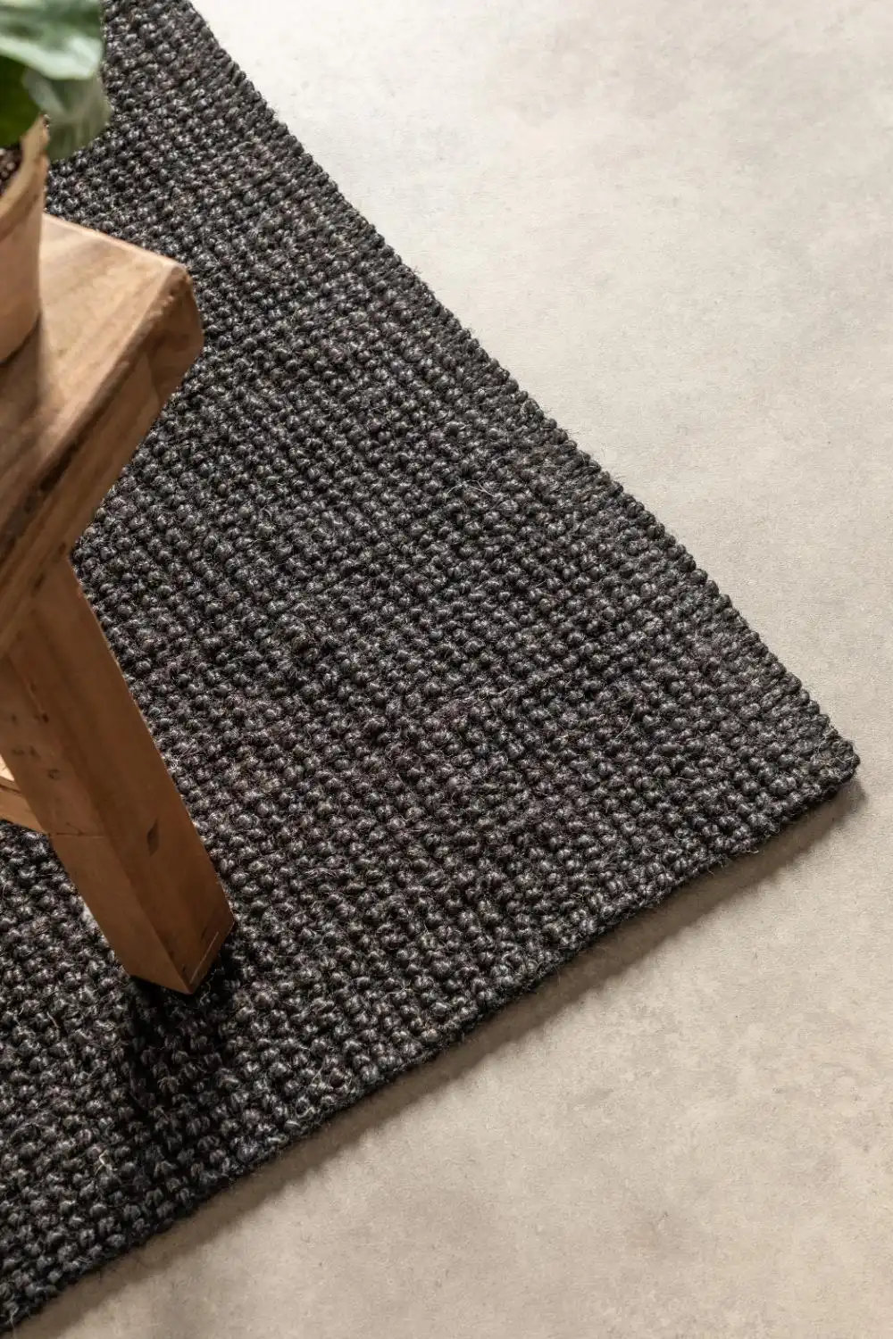 Boucle 105976 Dark Black Rug - Image 4