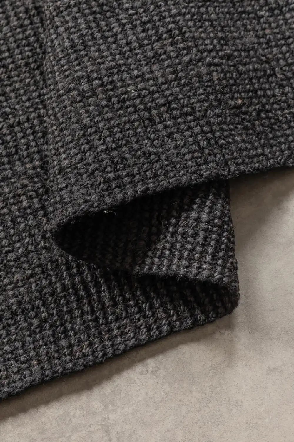 Boucle 105976 Dark Black Rug - Image 5