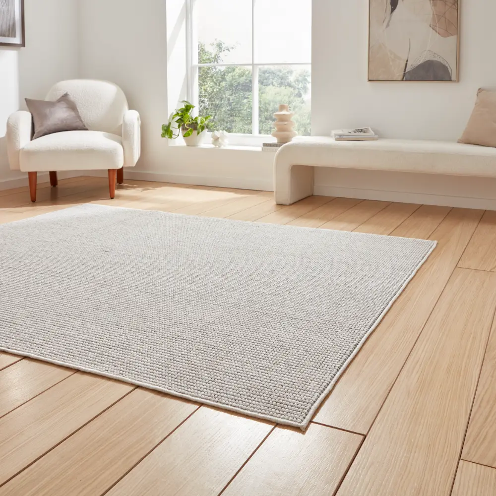 Boucle E6404 White/Grey Rug - Image 2