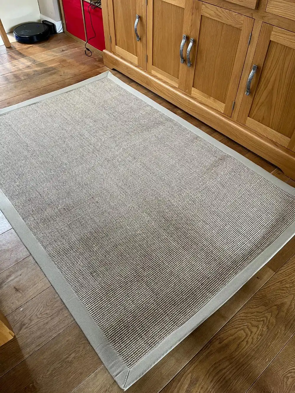 Boucle Sisal Celeriac and Sandstone Border Rug - Image 2