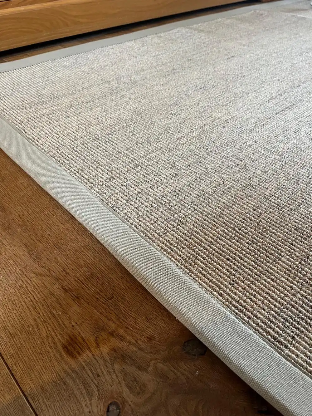 Boucle Sisal Celeriac and Sandstone Border Rug - Image 3