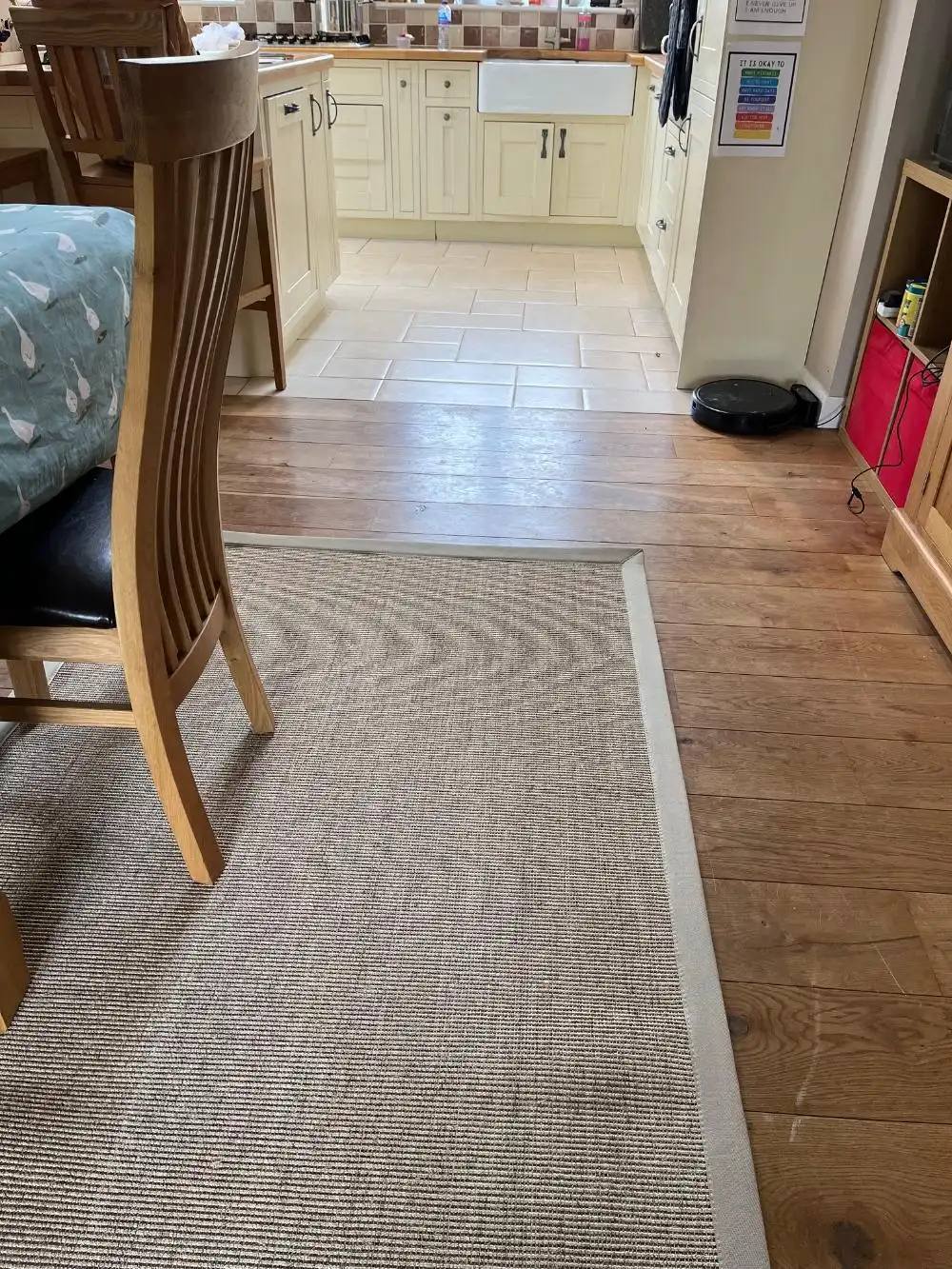 Boucle Sisal Celeriac and Sandstone Border Rug - Image 5