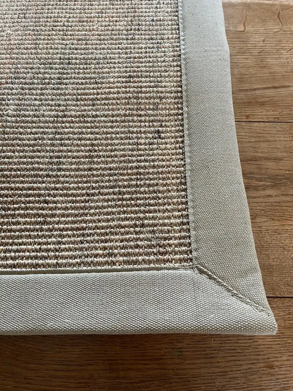 Boucle Sisal Celeriac and Sandstone Border Rug - Image 6