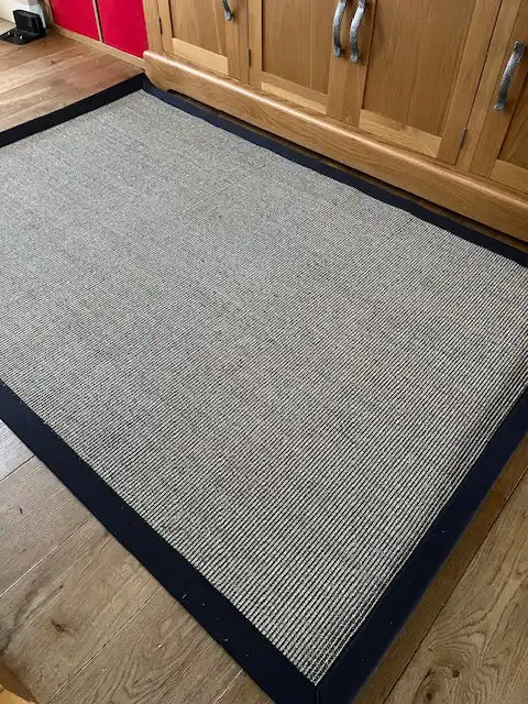 Boucle Sisal Spice with Charcoal Border Rug