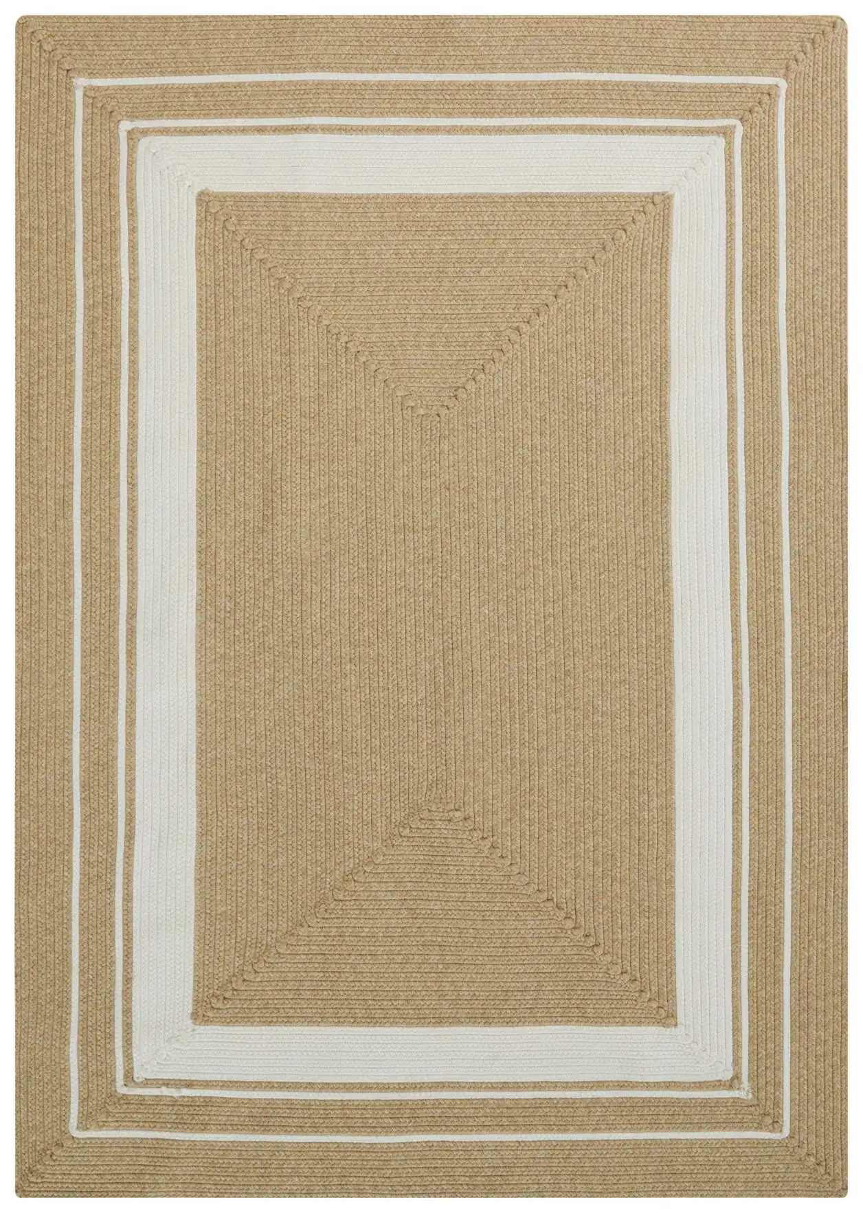Braided 105556 Trenzado Cream Beige Rug - Image 2