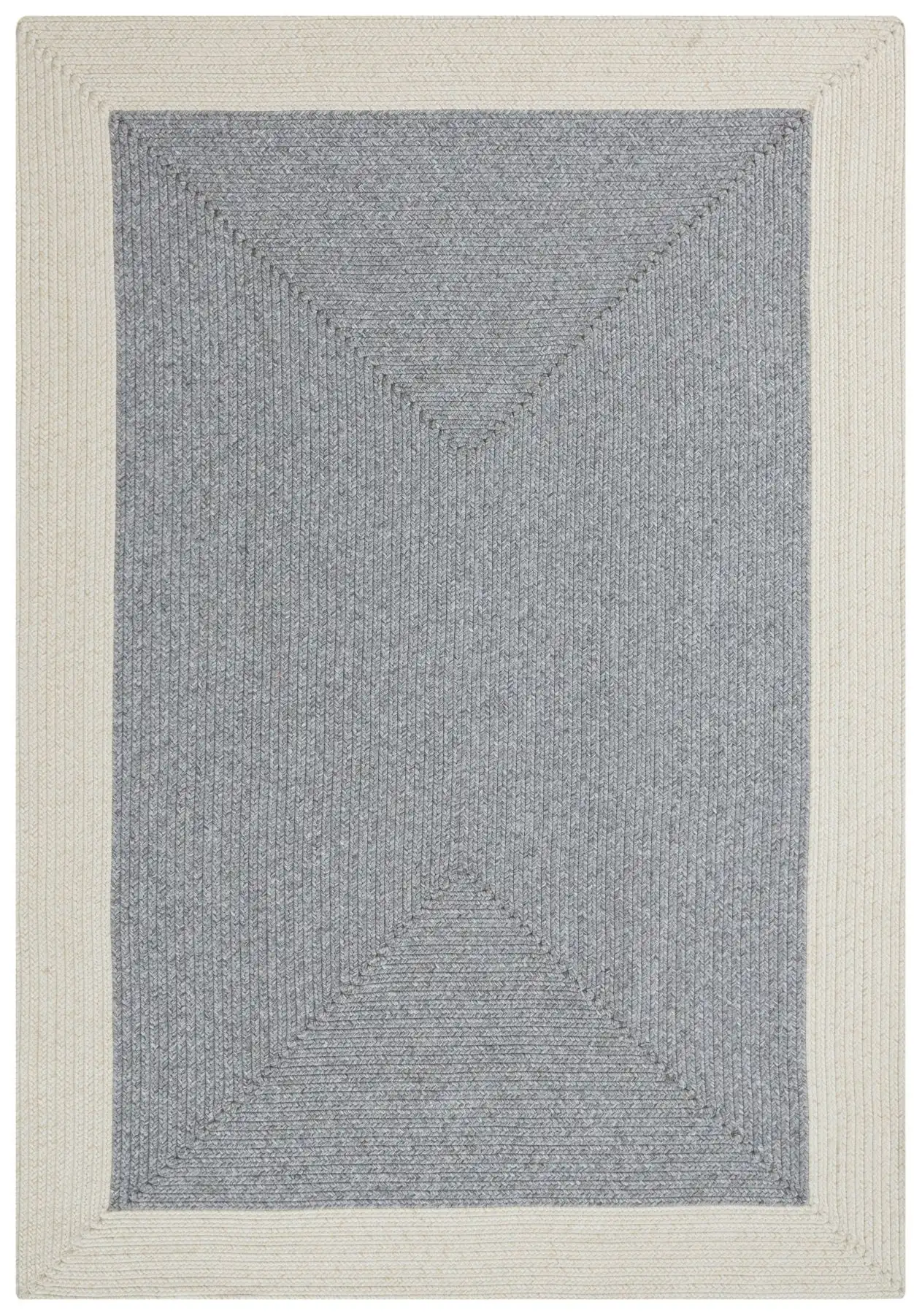 Braided 105555 Trenzado Grey Cream Rug - Image 2