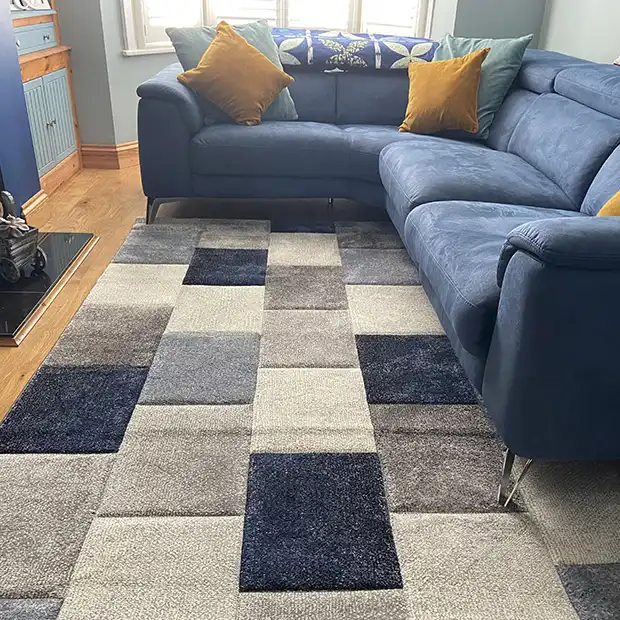 Brooklyn 21830 Grey Blue Rug - Image 2