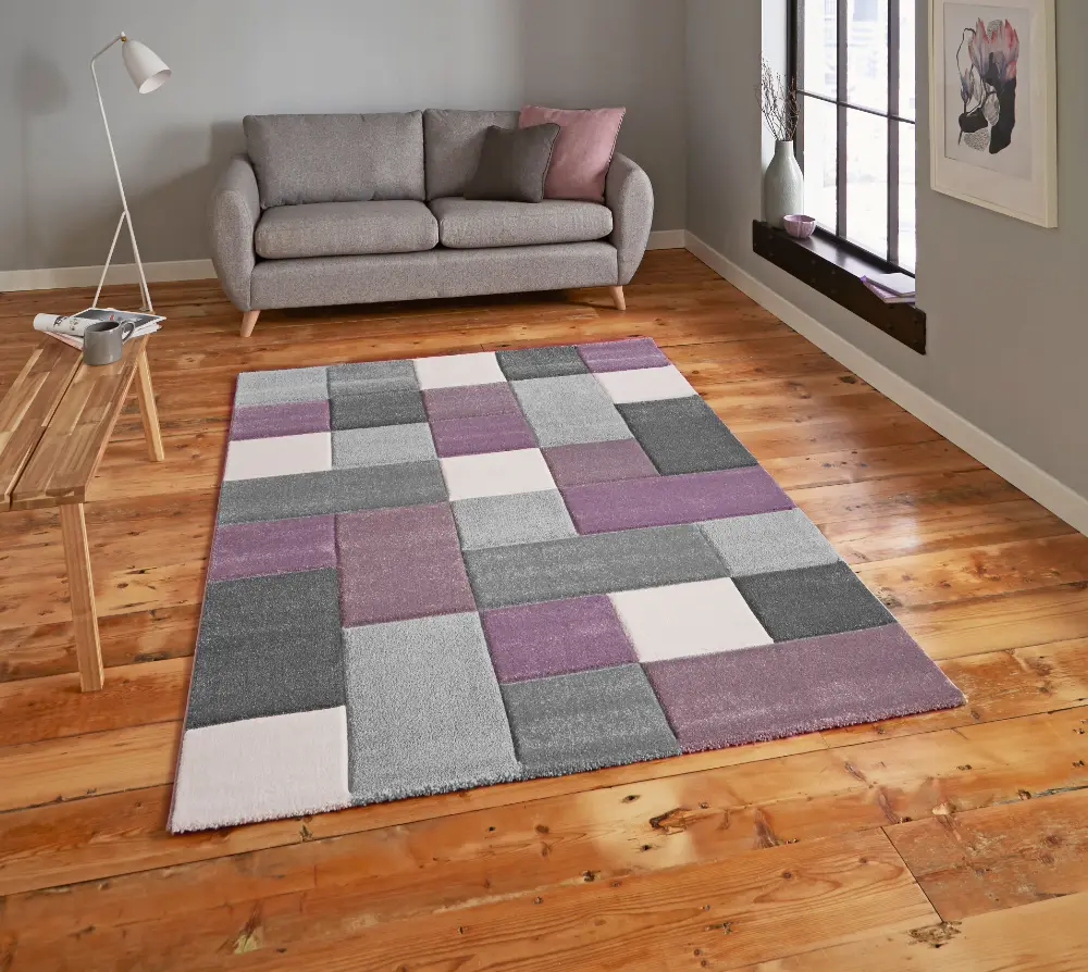 Brooklyn 646 Grey Purple Rug - Image 8