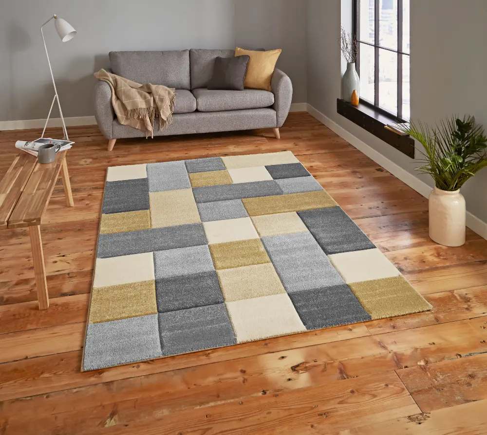 Brooklyn 646 Grey Yellow Rug - Image 8