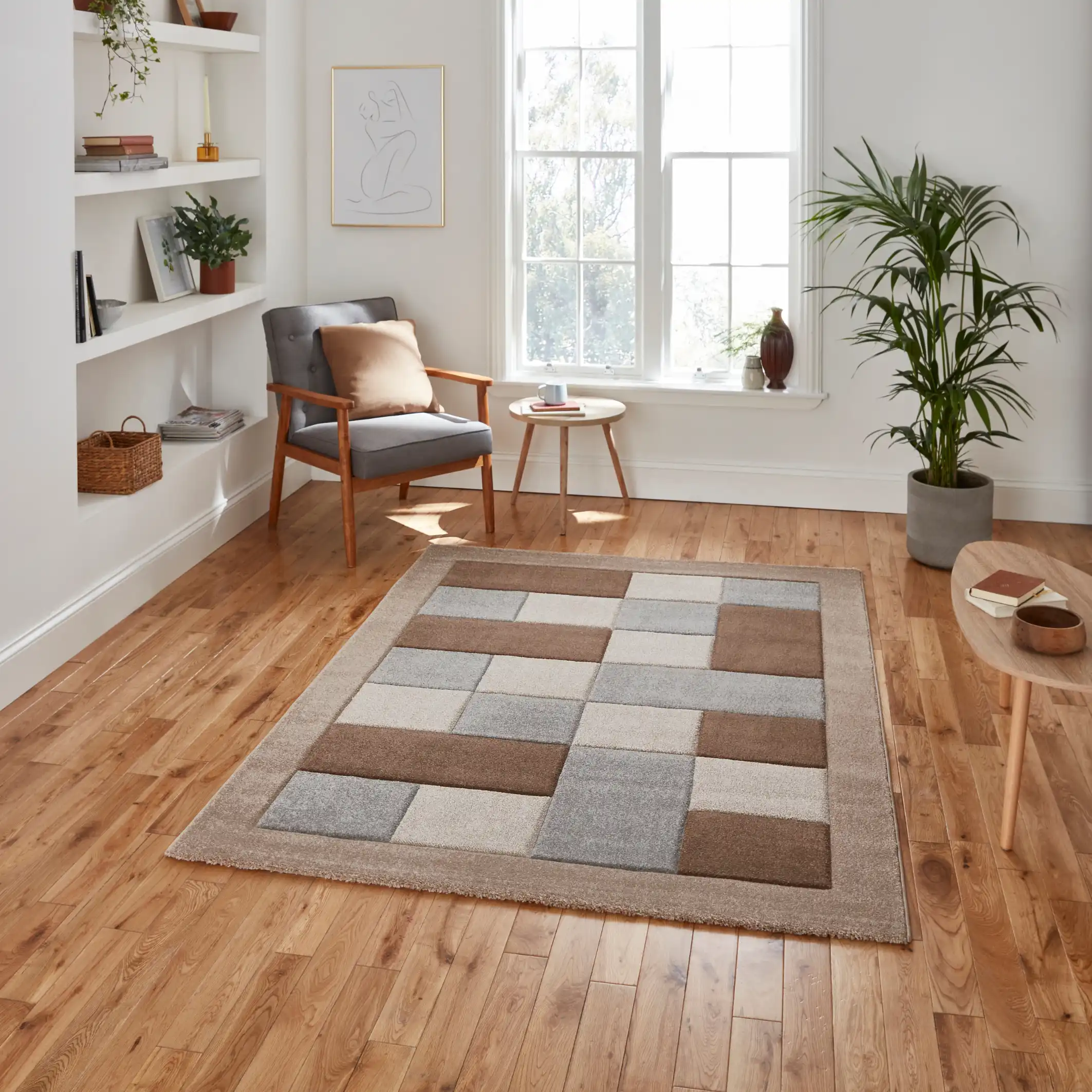 Brooklyn BRK04 Beige Grey Rug