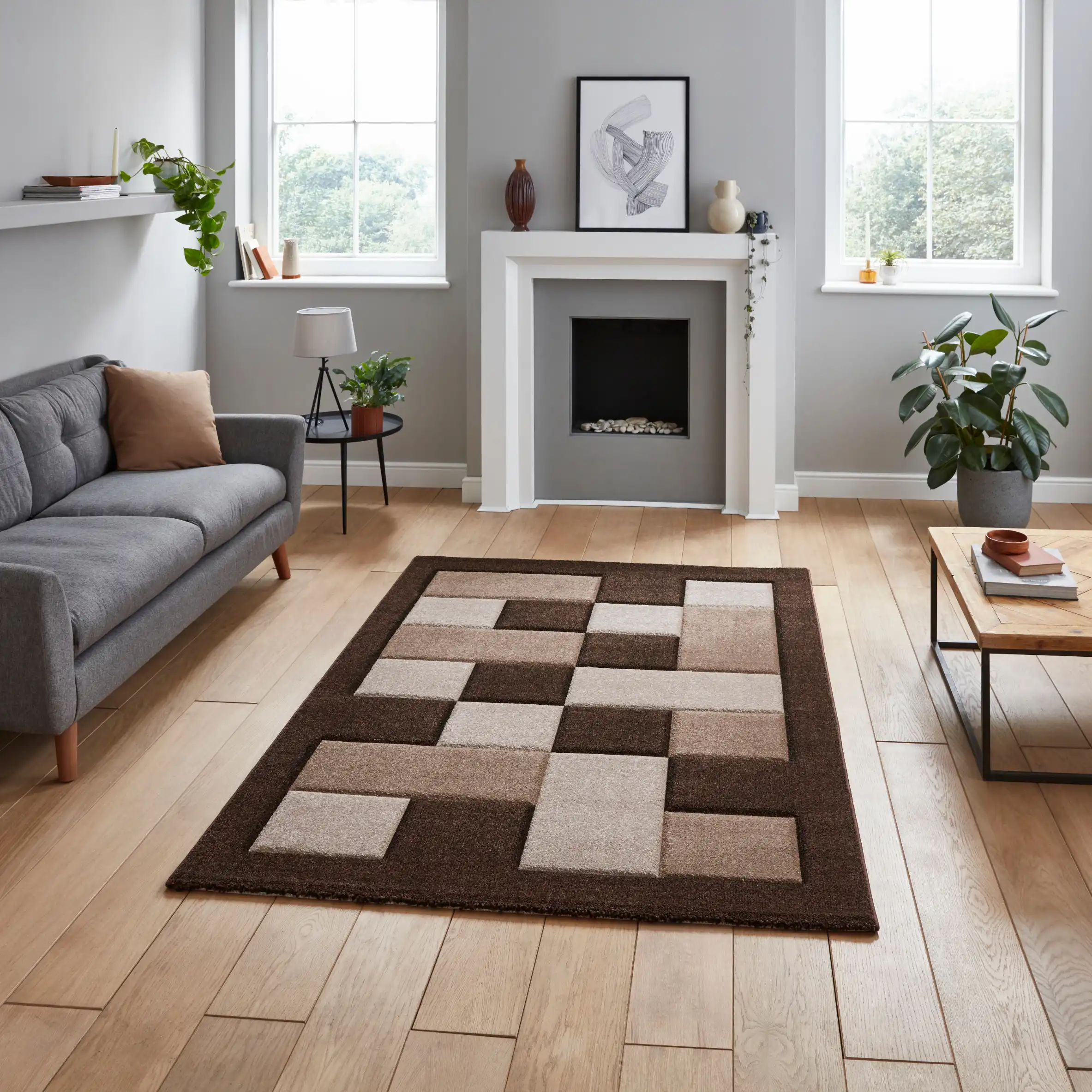 Brooklyn BRK04 Brown Beige Rug