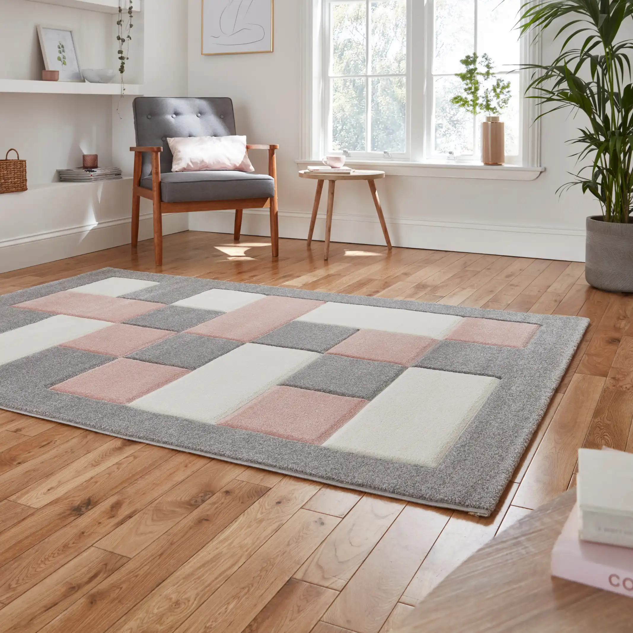 Brooklyn BRK04 Grey Rose Rug - Image 3