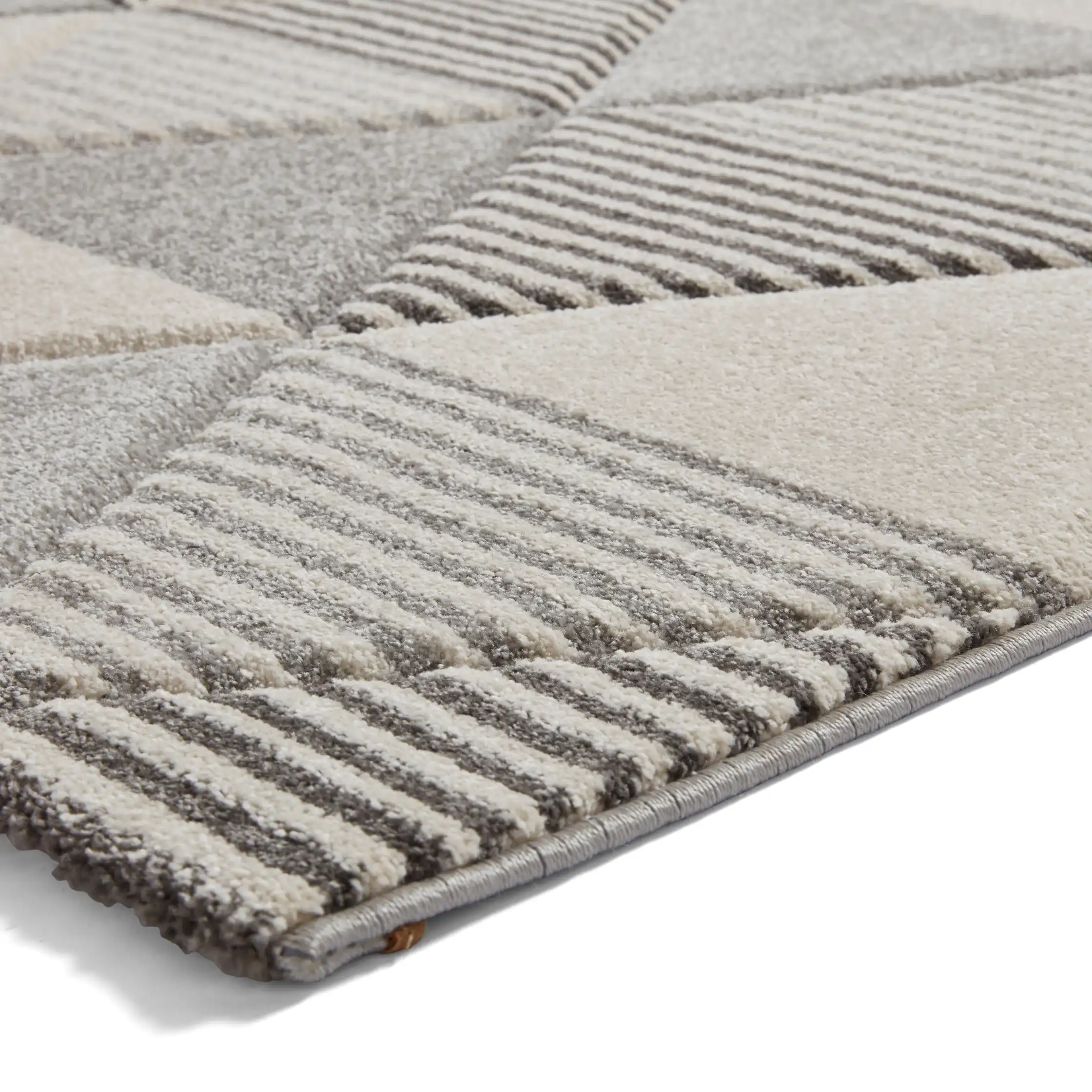 Brooklyn BRK15 Grey Beige Rug - Image 4