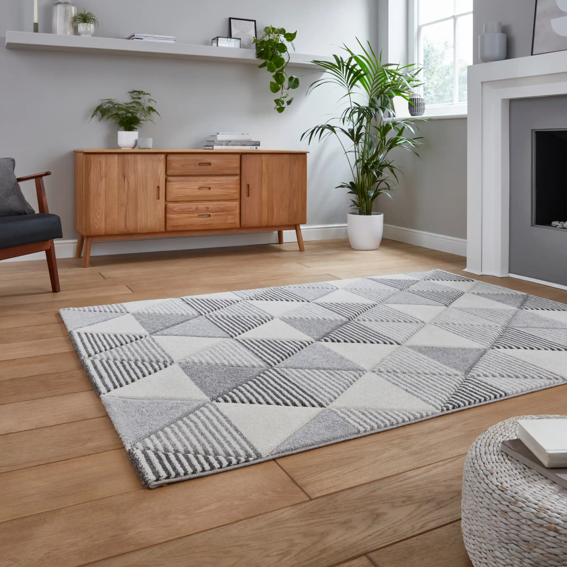 Brooklyn BRK15 Grey Beige Rug - Image 5