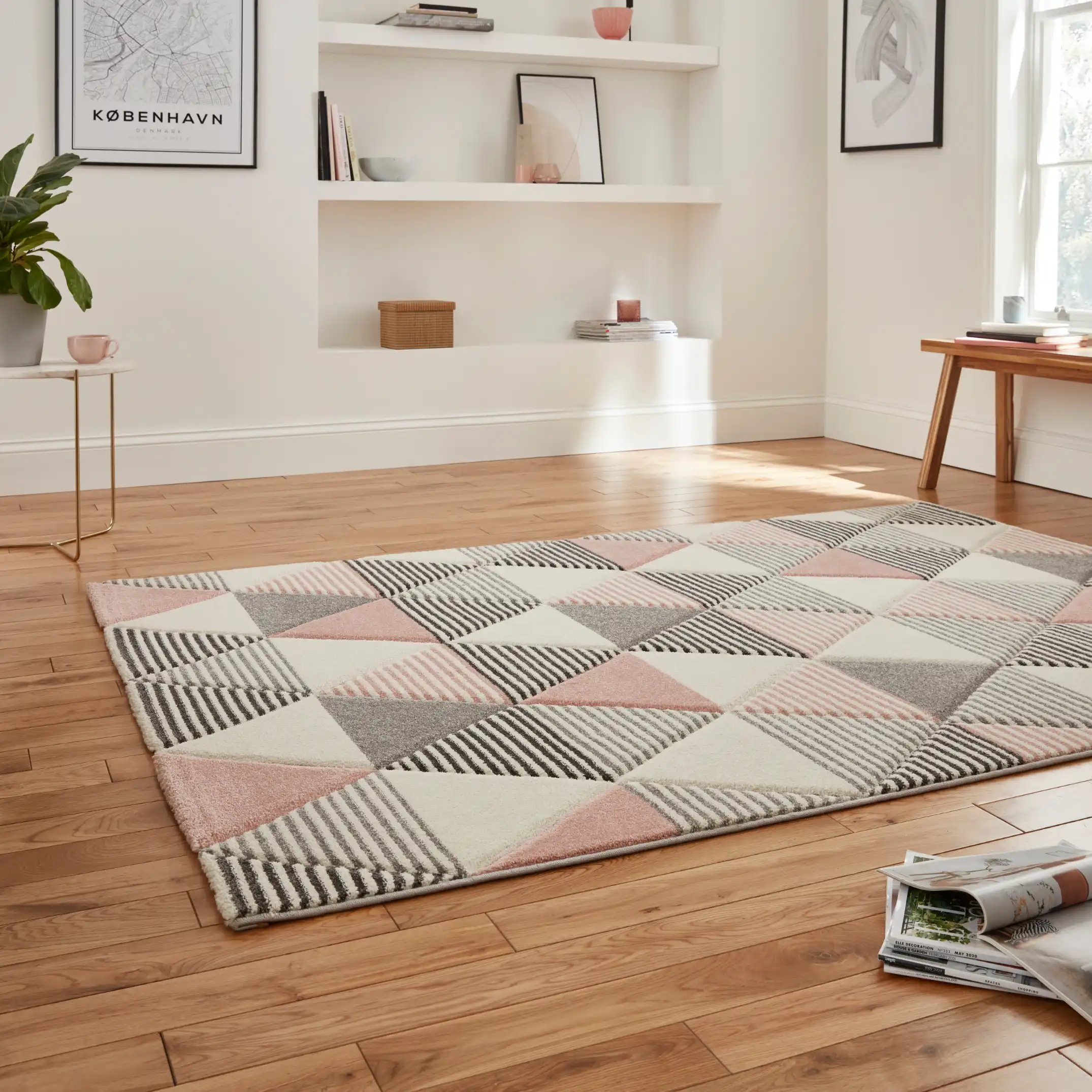 Brooklyn BRK15 Grey Rose Rug - Image 5