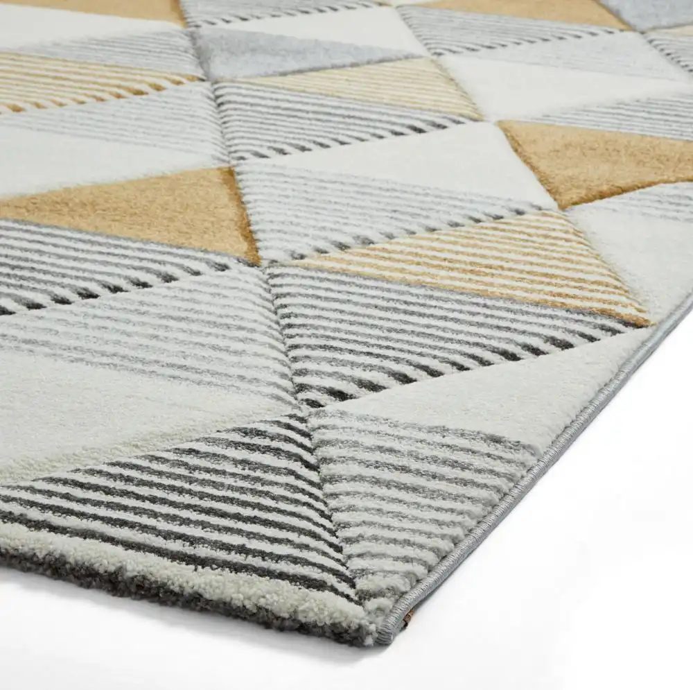Brooklyn BRK15 Grey Yellow Rug - Image 7