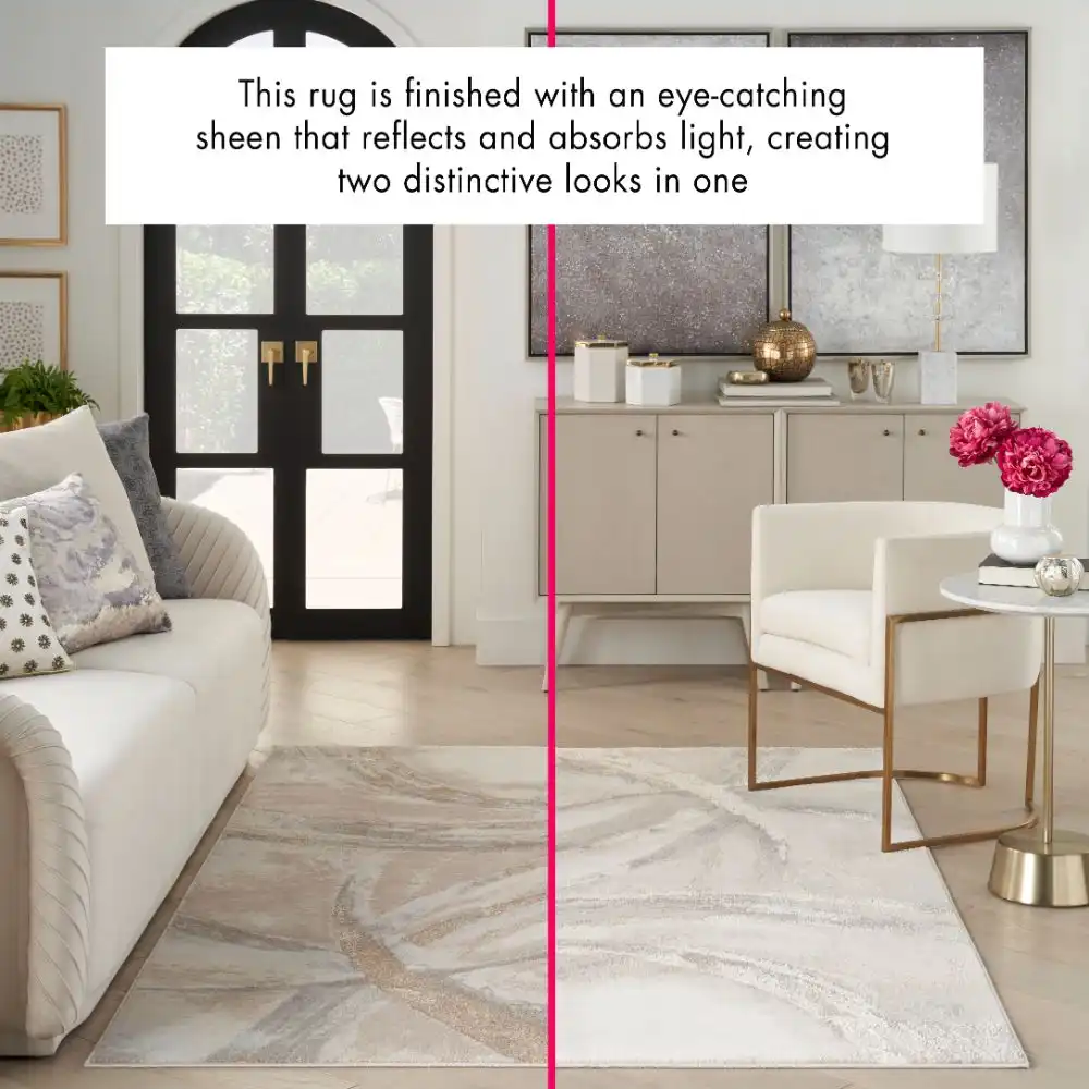 Brushstrokes BSK01 Beige Grey Rug - Image 2