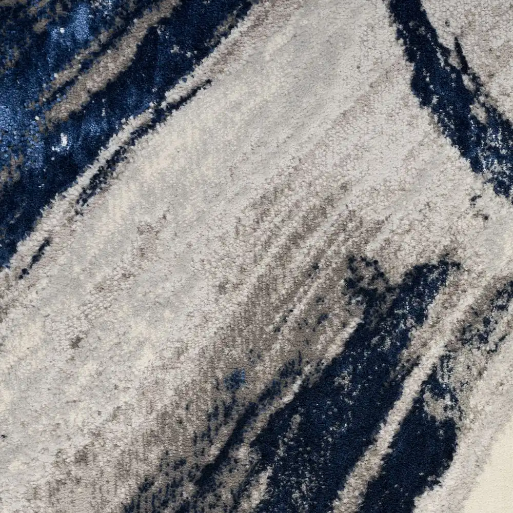 Brushstrokes BSK02 Grey Navy Rug - Image 6