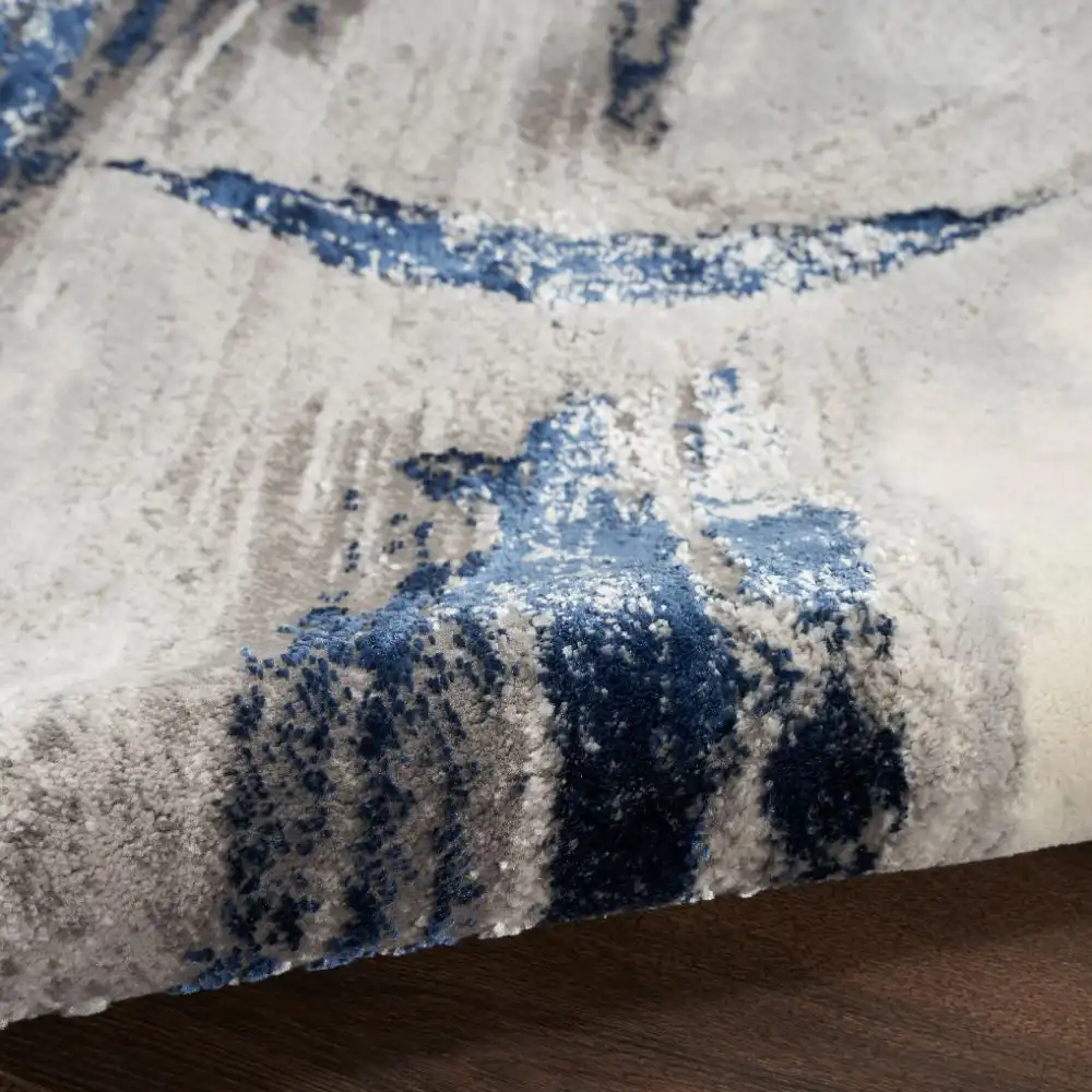 Brushstrokes BSK02 Grey Navy Rug - Image 7