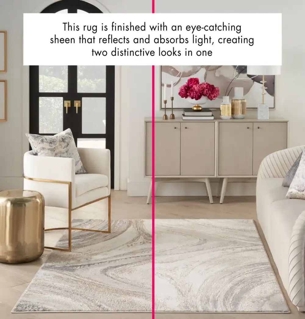 Brushstrokes BSK03 Cream Grey Rug - Image 2
