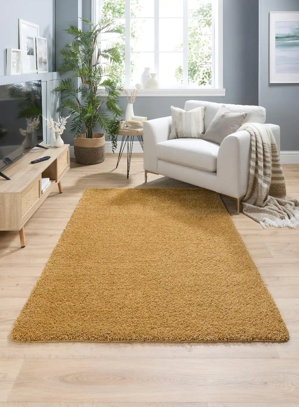 Buddy Washable Ochre Rug