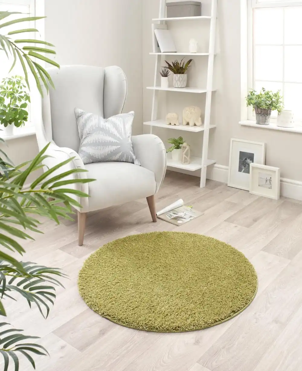 Buddy Washable Olive Green Rug - Image 4