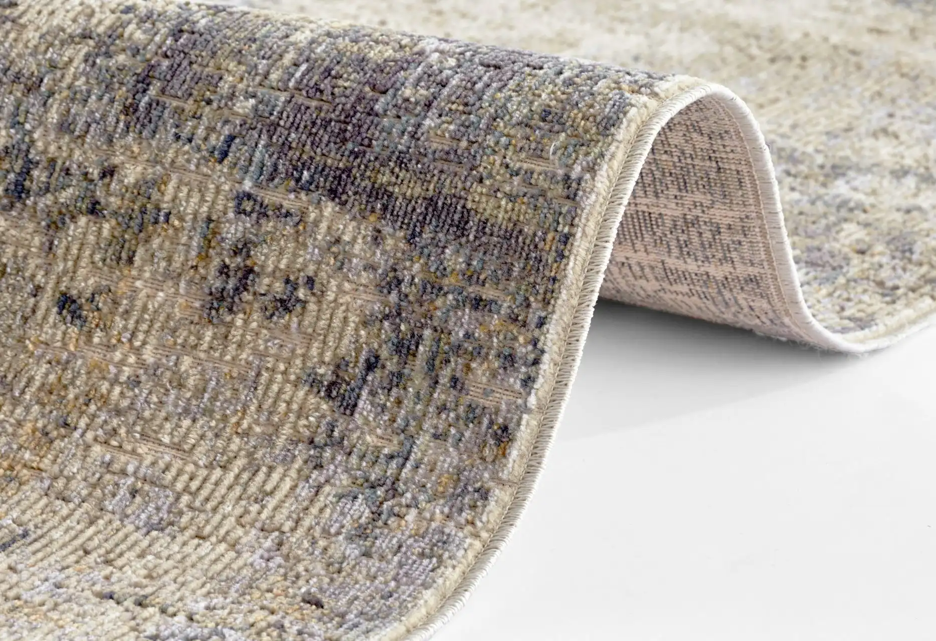 Cairo Washable 105586 Gizeh Cream Blue Rug - Image 4