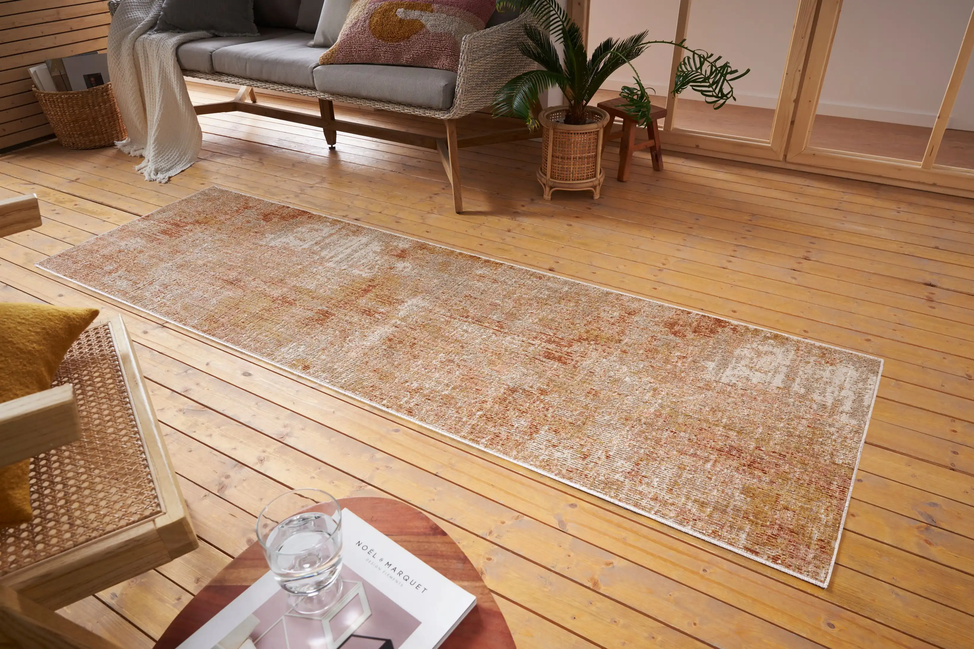 Cairo Washable 105585 Gizeh Cream Red Rug - Image 5