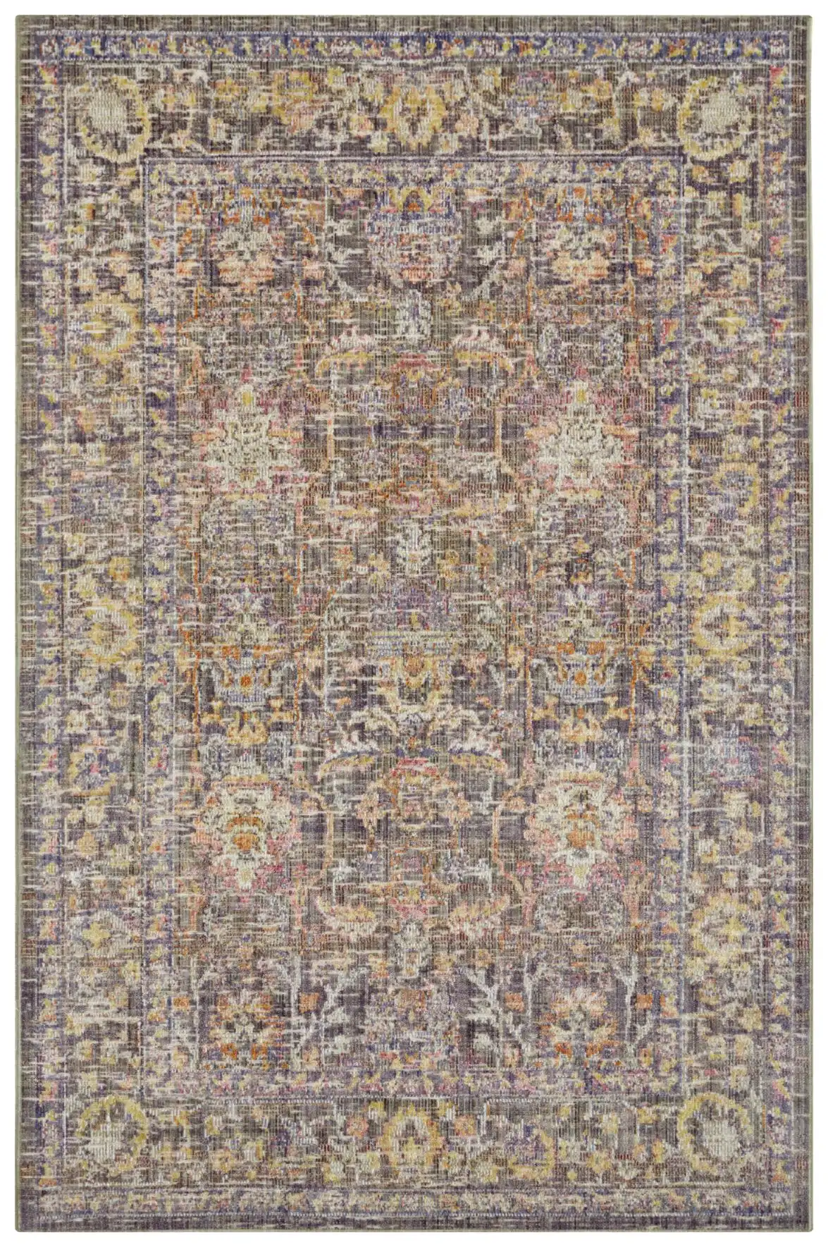 Cairo Washable 105589 Luxor Grey Multi Rug - Image 2